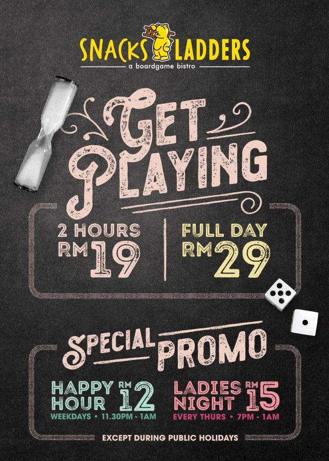 snacks ladders board games bistro cafe